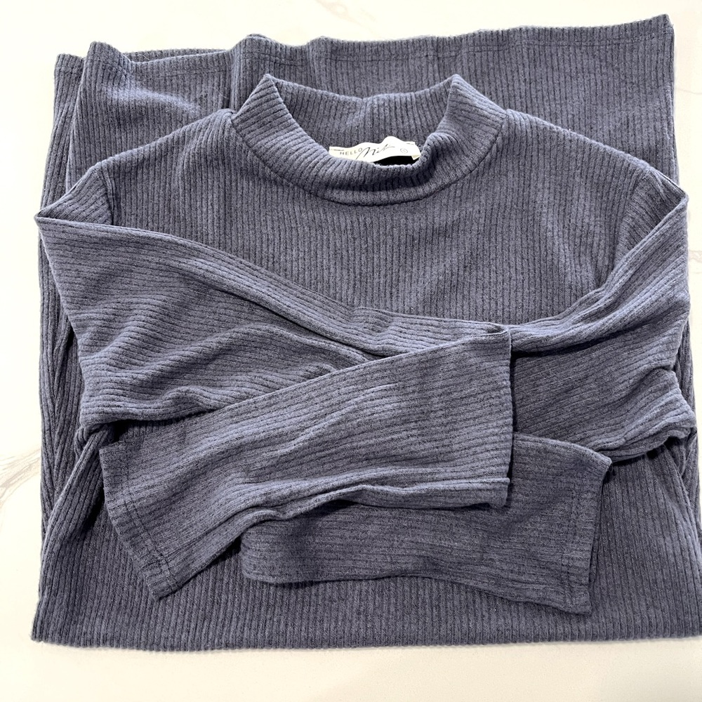 Pink Blush Maternity - Navy Ribbed Sweater - Size S NWOT